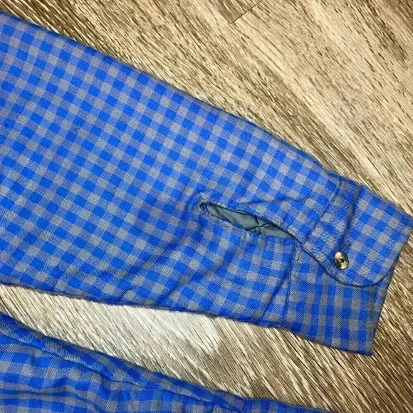 Mens Bud Berma Blue Quilted Flannel - L - Picture 7 of 9